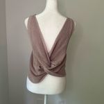 Lulus Let's Get Away lilac purple knit cropped low-back tank top size M Photo 3