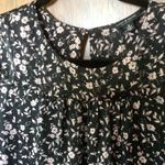 Lucky Brand  Floral Metallic thread Peasant L/S Blouse in Blk Multi sz medium Photo 2