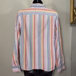 Lauren Ralph Lauren Medium Striped Button Down Dress Shirt Colorful Photo 2