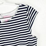 Lilly Pulitzer Briella Resort White Ottoman Stripe Lined Cap Sleeve Dress Medium Photo 4