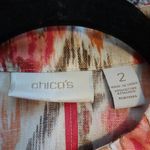 Chico's GOLD METALLIC FINISH CATS EYE PRINT LINEN BLEND OPEN FRONT JACKET 2 Photo 9