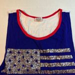 PINK - Victoria's Secret  Womens Red White Blue American Flag Tank Top, Size XS‎ Photo 3