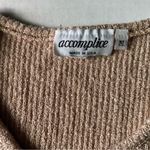 Accomplice Vintage knit crop top size medium oatmeal beige round neck Photo 4