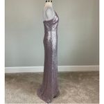 AQUA  Sleeveless V-Neck A-Line Long Evening Gown Purple Size 4 Formal Dress Photo 3