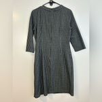 Boden Houndstooth Black/Grey Sheath Dress w/ Pockets 3/4 Sleeves Size 8 Black Photo 5