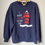 Lee Vintage Hilton Head Island Lighthouse Harbor Town Crewneck Navy Blue XL Photo 0