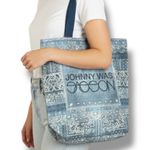 Johnny Was x SASSON Limited Edition Collab Canvas Tote in Denim Blues Photo 3