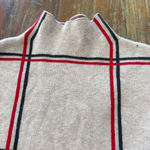 Tahari Women's  Beige Plaid Cowl Neck Sweater M Photo 5