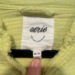 Aerie  Pool‎ to Party neon green gauze linen button up Photo 1