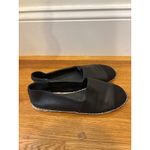 Vince Camuto  Black Leather Espadrille Flats Slip On Shoes Womens Size 9.5 Photo 1