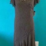Adrianna Papell New with tags Beautiful silk polka dot brown and pink slip Dress Photo 0