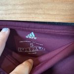 Adidas Burgundy High-Waisted Leggings for Active Wear Photo 3
