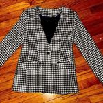 Tahari Womens Houndstooth Fitted Blazer Jacket Photo 0