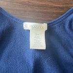 Bozzolo  blue small/medium ribbed notched crop tank top excellent condition Photo 1