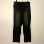 Spanx Women's size Medium Straight Leg Pants Vintage Black Ankle Denim Preppy Photo 1