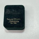 Vtg Turquoise Dangle Earrings South Western National Wildlife Federation Case Blue Photo 5