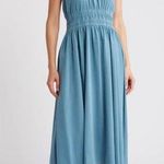 Treasure & Bond  Blue Smocked Ruffled Sundress Photo 0