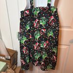 Modcloth  Overall Winner Jumper Skirt Dress Black Dog Cat Christmas Print M NWT Photo 9