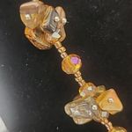 Tiger Eye and Crystal Necklace Bracelet and Earrings Set Brown Photo 3