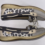 Sperry Y2K  Top Sider Animal Print Preppy Boat Shoes Gray Leather Women’s Size 10 Photo 0