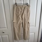 Et Clet  cream corduroy wide leg cargo pants size small Photo 2