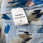 House of Harlow 1960 Size S Zoey Floral Cotton Ruffle Flutter Sleeves Top Blue Photo 5