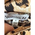 Veronica M  Animal Print Slip Style Slit Skirt Women's Size Medium Brown Photo 4