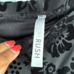 Gold rush Rush Black Velvet Burnout sz S Witchy Goth Floral Bell Bottom Pants Flowy Boho Photo 3