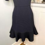 Anthropologie  Ruffled Flounce Hem Little Black Dress Party Formal XS 2 Photo 3