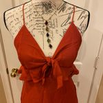 Essue NWT Rust  Dress L w/ crossover back & lining Photo 6