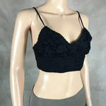 Aeropostale  Black Lace Crop Cami Size SMALL Photo 0