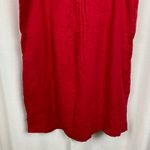 Quince  Red Wild Cherry Organic Cotton Gauze Sleeveless Swing Dress Sz.M Photo 11
