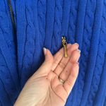 Ralph Lauren Lauren  Royal Blue Cable Knit Zip Up Sweater Size XL Photo 4