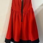 USA Vintage Thread Social Mini Dress Full Skirt Pin Up Retro Orange Black Heart Size 6 Photo 1