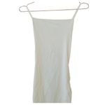 We Wore What NWT  Ruched High Neck Sleeveless Open Back Bodycon Midi Dress L Cream Photo 2