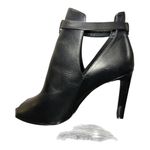 Michael Kors Elegant Black Women’s Leather Peep-Toe Ankle Boots size 9.5 Photo 2