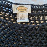 Talbots  Crochet Knitted Black Fishnet Blouse Long Sleeve Top Size Large Photo 7