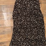 Chrysanthemum Elegant Black and White Floral Women's Maxi tired ruffle dress s Photo 6