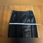 Classiques Entier  Black Leather Pencil Skirt, Size 2 Photo 2