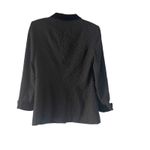 Rickie Freeman Vintage 90s Women's Size 12 Large Wool Blend Polka Dot Blazer Black Photo 4