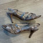 LK Bennett  Lourdes Metallic Leather Slingback Pump Heel Size 37/7 Photo 4