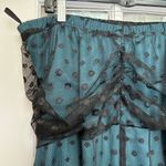 Torrid Vintage  Y2K Teal Blue Lace Polka Dot Strapless Sundress Plus Size 2X Photo 4