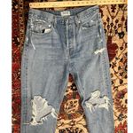 AGOLDE Womens  Button Fly 90 's Mid Rise Loose Fit Distressed Jeans in Fall Out Photo 2