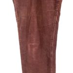 AG Adriano Goldschmied Maroon Slim Straight Stevie Suede Pants Women Sz 31R Photo 3