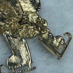 Christmas Santa On Ice Skates Jewelry Pin Brooch Articulated Moving Legs Enamel Photo 12