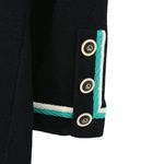 St. John  Collection Black Teal Off-White Santana Knit Longline Jacket 8 Photo 5