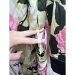 Richard Quinn Floral Print Silk Robe Women’s **missing Waist Belt** Colorful Black Size M Photo 6