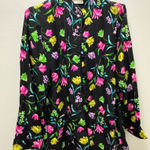 Dana Buchman Vintage  womens Blouse 100% Silk flower chinese button knot medium Photo 0