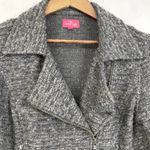Edgy Textured Womens Moto Jacket Size US M Sparkle Biker Street Urban Together Gray Size M Photo 1