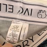 Ivory Ella  Blue Rose Floral Spellout Waistband Cropped or Capri Active Leggings Photo 4